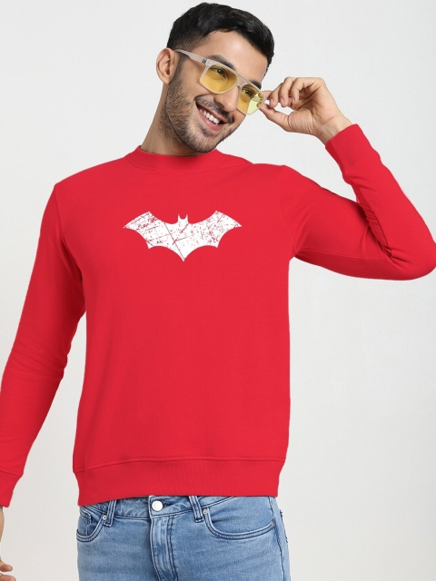 

Bewakoof Men Red Printed Sweatshirt