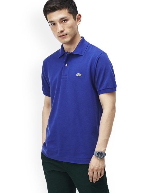 

Lacoste Men Blue Solid Polo Collar T-shirt