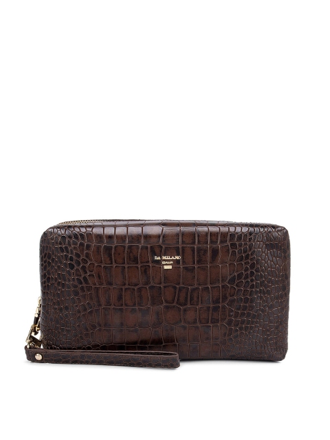 

Da Milano Men Brown Textured Travel Pouch