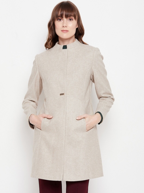 

Madame Women Beige Solid Coat