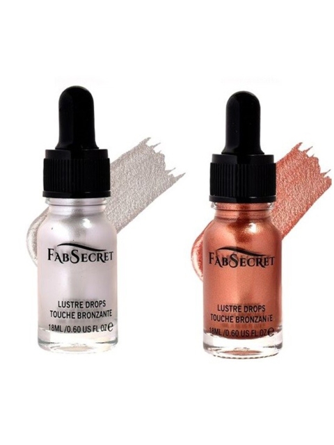

Fabsecret Set Of 6 Liquid Glow Long-lasting Glittering Face Illuminator Highlighters, White