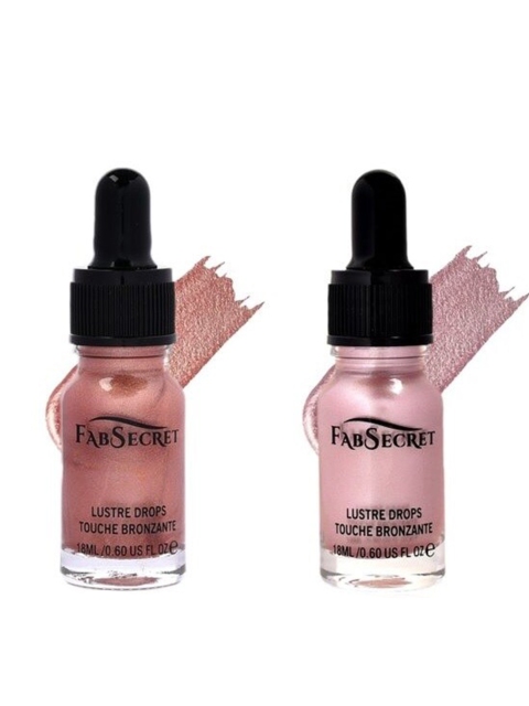 

Fabsecret Set Of 6 Liquid Glow Long-lasting Glittering Face Illuminator Highlighters, Pink