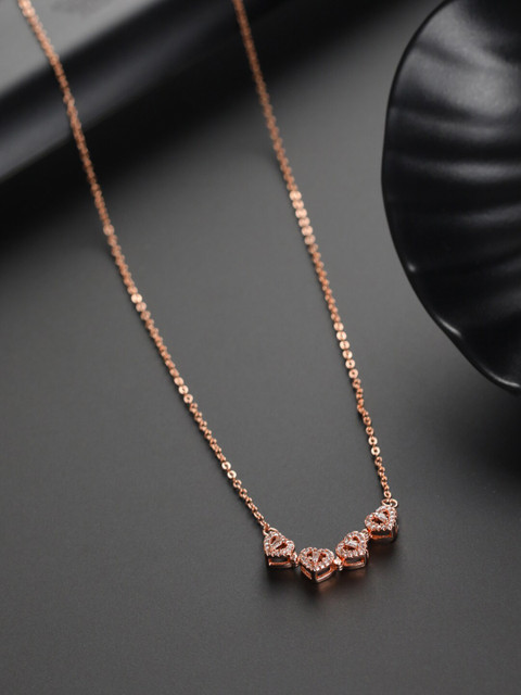 

Priyaasi Rose Gold & White Rose Gold-Plated Necklace