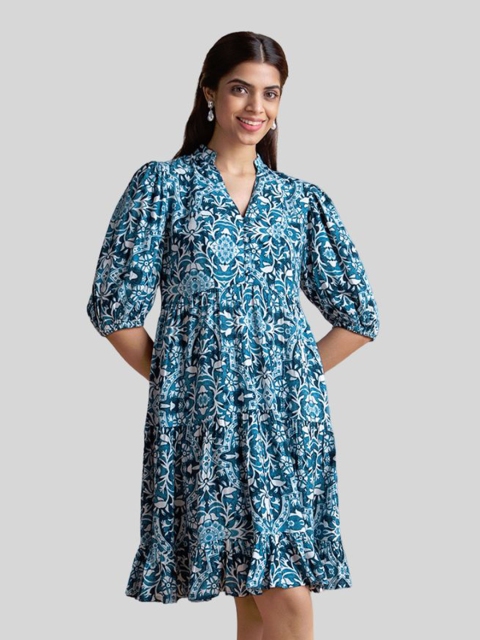 

Femella Blue & White Floral Dress