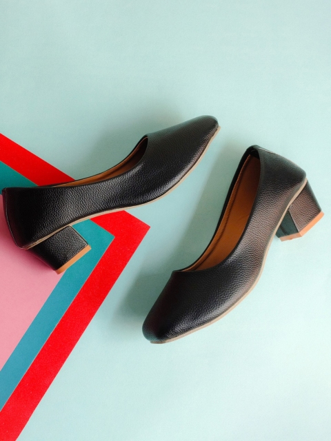 

Sayera Women Black Block Pumps