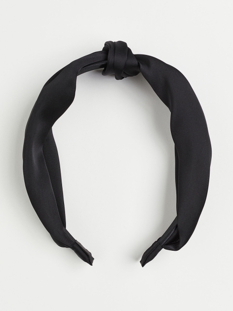 

H&M Women Fabric Knot Hairband, Black