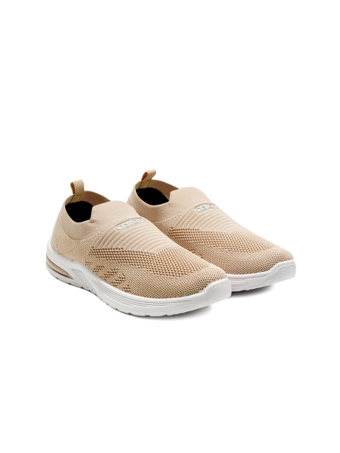 

ASIAN Women Beige Woven Design Slip-On Sneakers