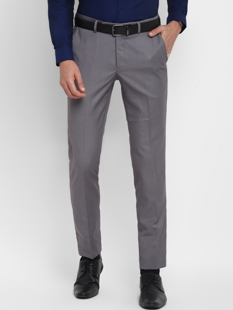 

Turtle Men Grey Tailored Skinny Fit Trousers