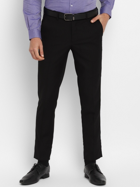 

Turtle Men Black Tailored Skinny Fit Trousers