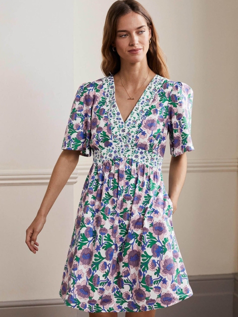 

La Aimee Purple Floral Dress
