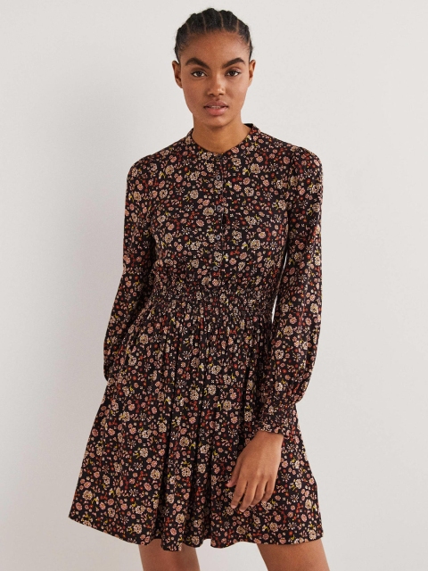 

La Aimee Multicoloured Floral Tie-Up Neck Dress, Multi
