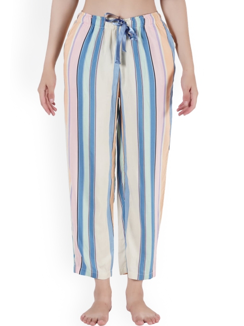 

Style Shoes Women Multicoloured Striped Printed Lounge Pant, Multi