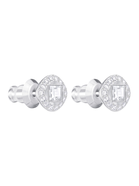 

SWAROVSKI Silver-Toned Rhodium-Plated Angelic Square Pierced Earrings