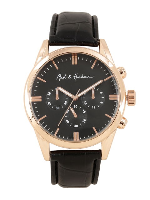 

Mast & Harbour Unisex Black Analogue Watch MFB-PN-LW-3240A