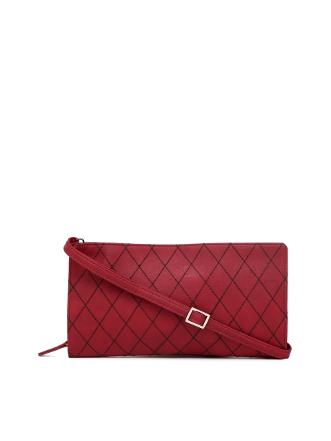 

Baggit Women Red Wallet with Stitch Detail