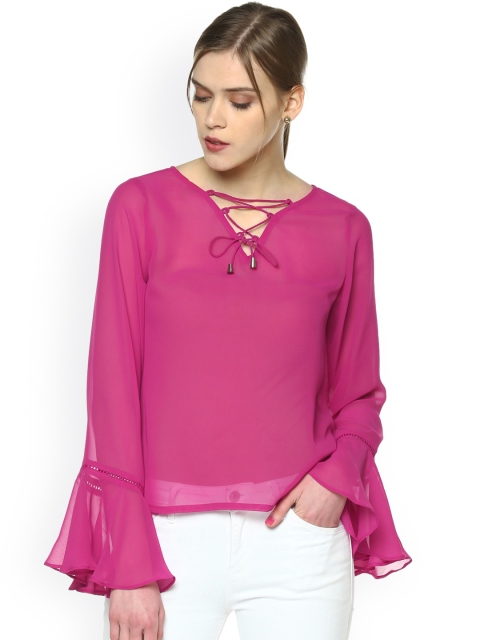 

Besiva Women Pink Solid Top