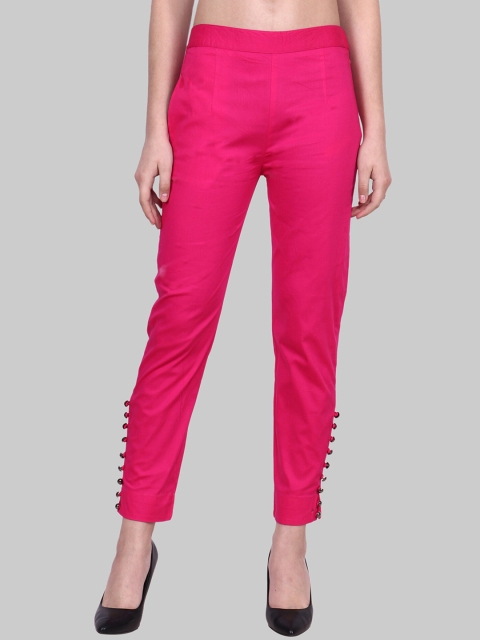 

Popwings Women Magenta Trousers