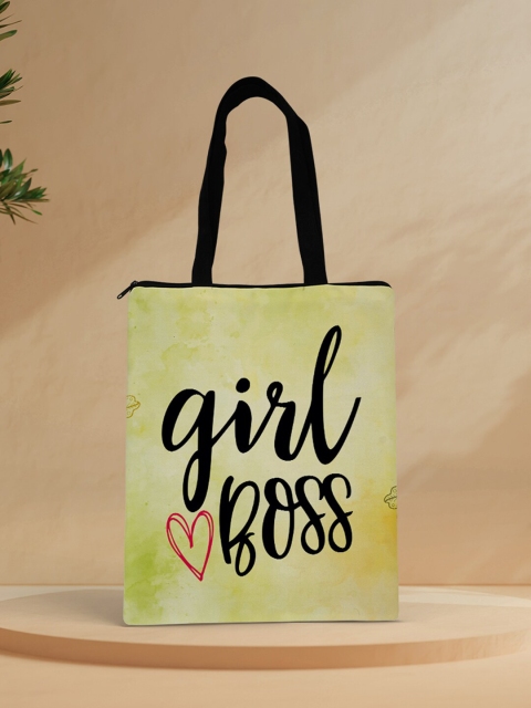 

Crazy Corner Yellow Printed Shopper Tote Bag
