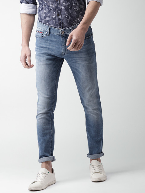 

Tommy Hilfiger Men Blue Skinny Fit Low-Rise Clean Look Stretchable Jeans