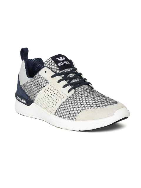 

Supra Men White & Black Patterned Sneakers