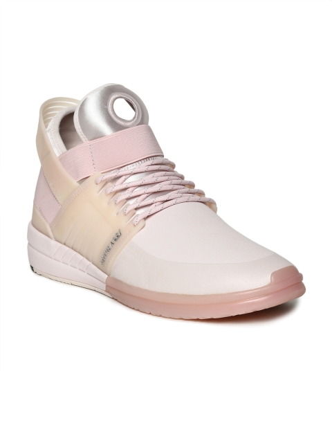 

Supra Men Pink Solid Mid-Top Sneakers