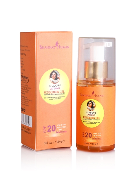

Shahnaz Husain Women SPF 20 Total Care Day Long 5 in 1 Sunscreen Gel 100 gm, Orange