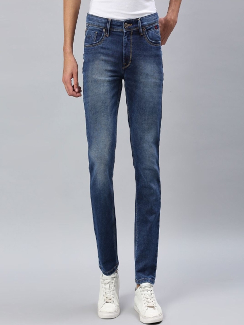 

ROCKING SWAMY Men Blue Cotton Slim Fit Light Fade Stretchable Jeans