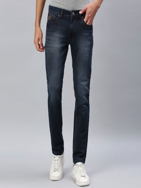 

ROCKING SWAMY Men Blue Cotton Slim Fit Heavy Fade Stretchable Jeans