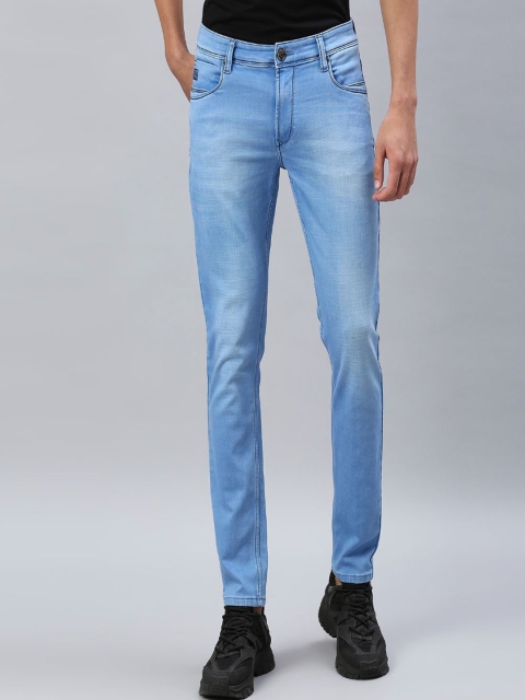 

ROCKING SWAMY Men Blue Cotton Slim Fit Light Fade Stretchable Jeans
