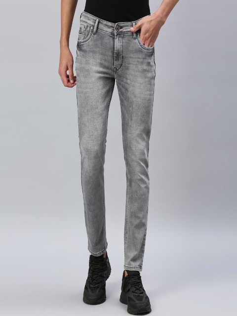 

ROCKING SWAMY Men Grey Cotton Slim Fit Heavy Fade Stretchable Jeans