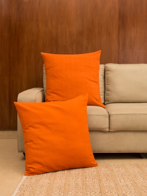 

House This Orange Set of 2 16" x 16" Square Cushion Covers