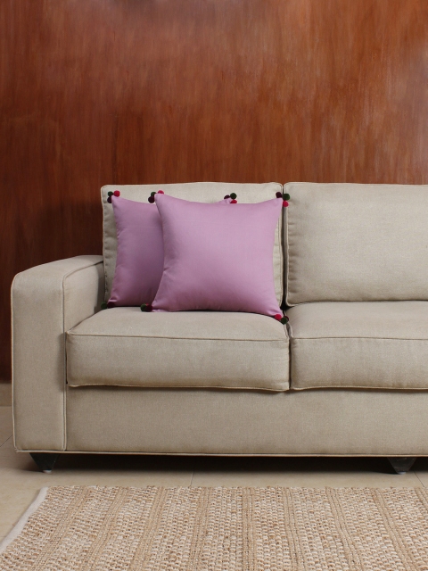 

House This Purple Set of 2 16" x 16" Square Cushion Covers