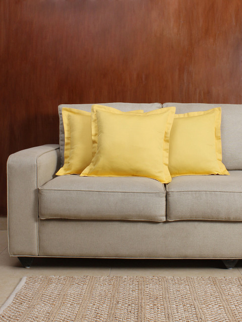 

House This Yellow Set of 3 16" x 16" Square Cushion Covers