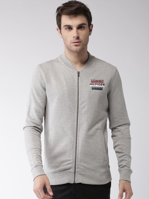 

Tommy Hilfiger Men Grey Melange Solid Sweatshirt