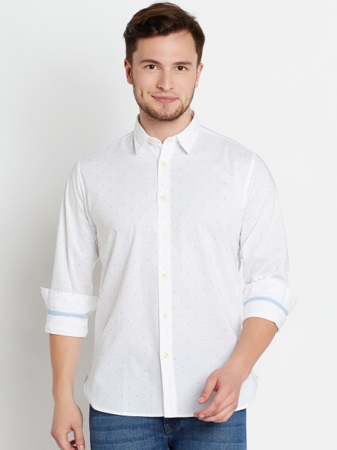 

Pepe Jeans Men White Printed Casual Shirt