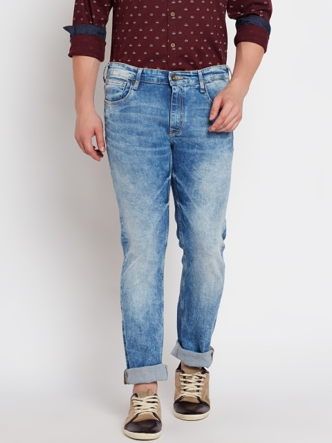 

Pepe Jeans Men Blue Regular Fit Mid-Rise Clean Look Stretchable Jeans