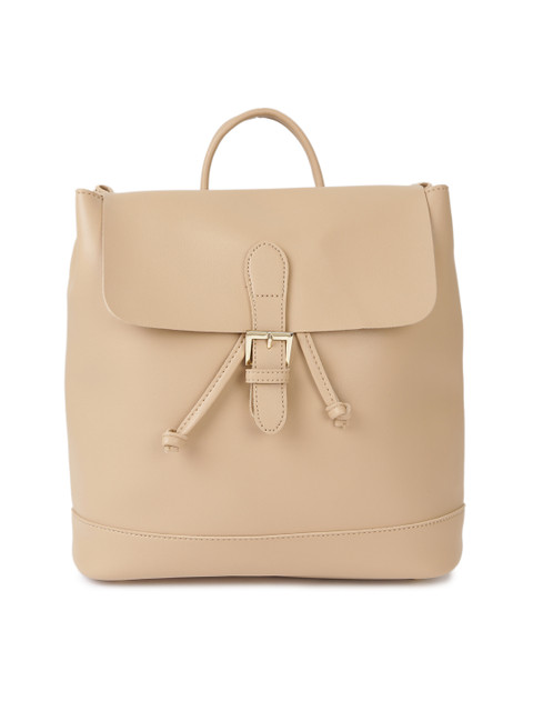 

ether Women Beige Solid Backpack