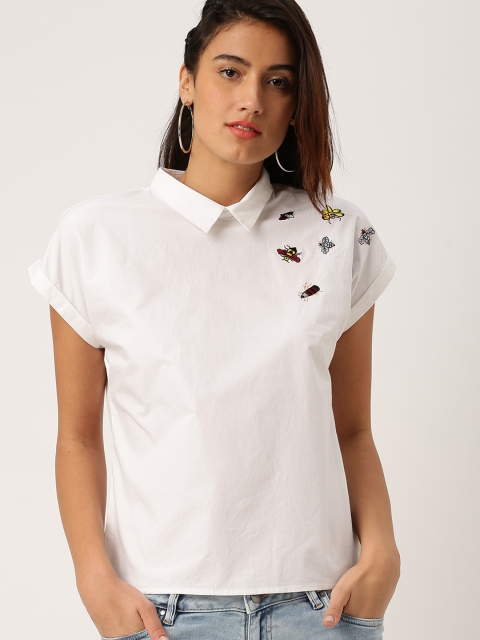 

Ms.Taken by Kriti Sanon Women White Solid Top