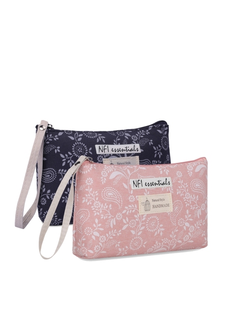 

NFI essentials Women Set Of 2 Printed Travel Pouch, Grey