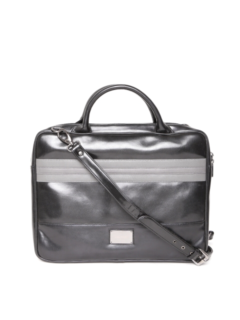 

Gauge Machine Unisex Black Handcrafted Laptop Bag with Sling Strap