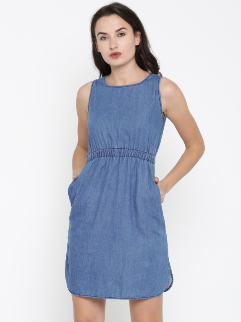 

Ms.Taken by Kriti Sanon Women Blue Solid A-Line Dress