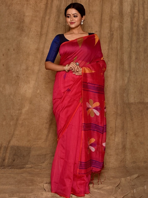 

AllSilks Coral Floral Silk Saree