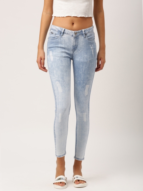 

Ms.Taken Women Blue Regular Fit Mid-Rise Mildly Distressed Stretchable Jeans