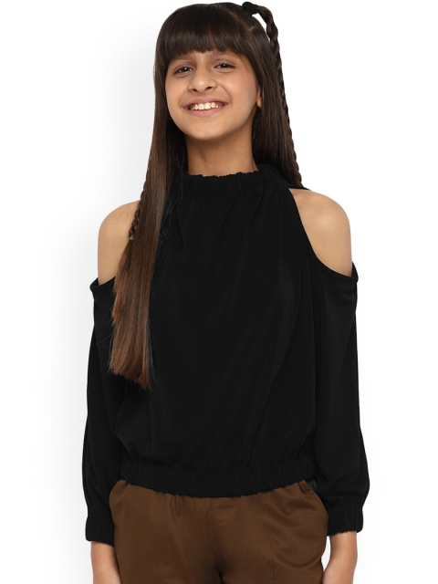 

SPUNKIES Black Off Shoulder Top