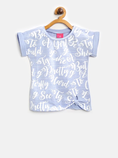

Tiny Girl Girls Blue & White Printed Top