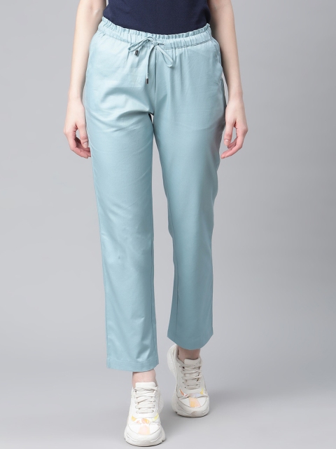 

VANCA ECO Women Blue Relaxed Cotton Trousers