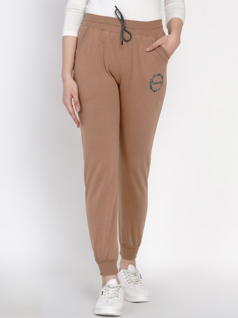 

FABNEST Women Beige Solid Relaxed Fit Cotton Joggers