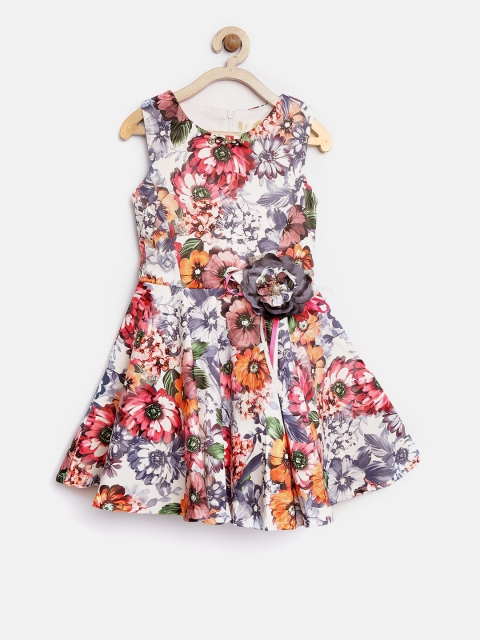 

Tiny Girl Girls Multicoloured Floral Print Fit & Flare Dress, Multi