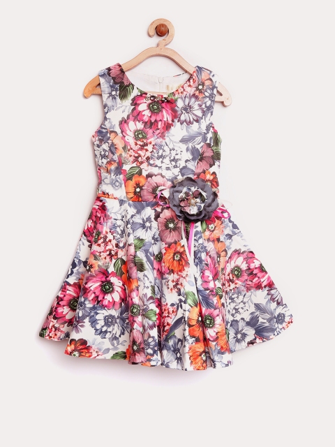 

Tiny Girl Girls Multicoloured Floral Print Fit & Flare Dress, Multi