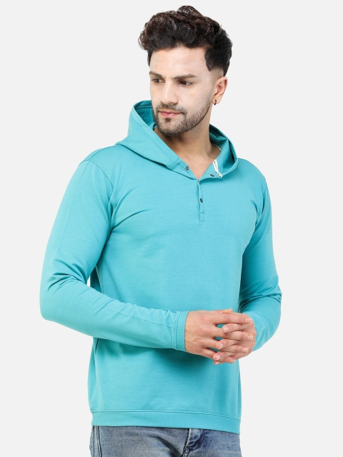 

COLVYNHARRIS JEANS Men Blue Hooded Pullover